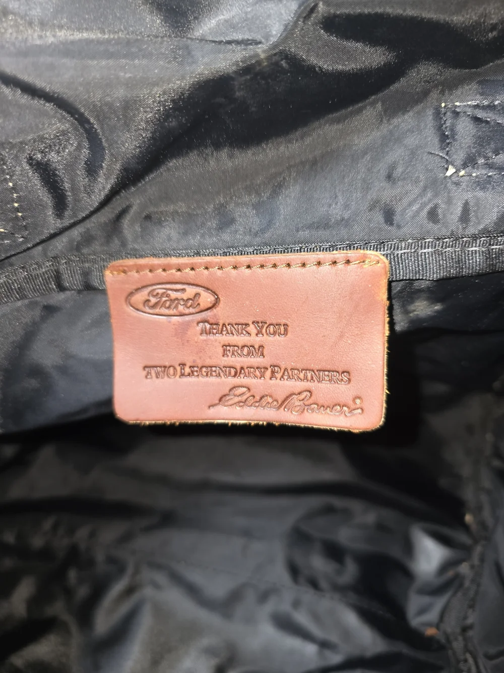 VTG Mulholland Brothers Eddie Bauer & Ford CollabTan Canvas & Leather Duffle Bag